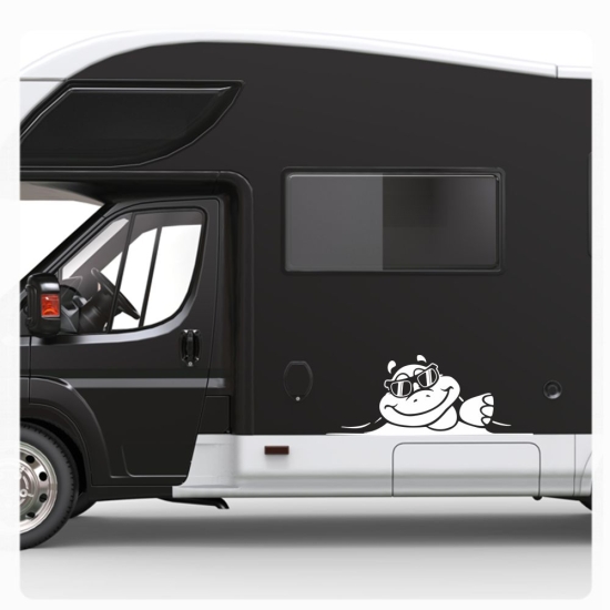 Preview: Schildkröte Sticker Aufkleber Autoaufkleber schaut raus Cool WoMo188